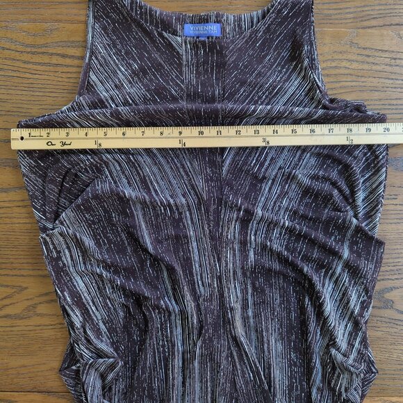 Vivienne Tam Women’s Brown White Dress Size M Abstract Print Sleeveless Draped - Picture 13 of 16